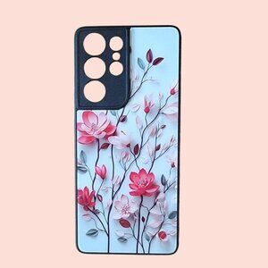 Galaxy S21 Ultra Phone Case in Pink and Rose Floral Design  NWOT